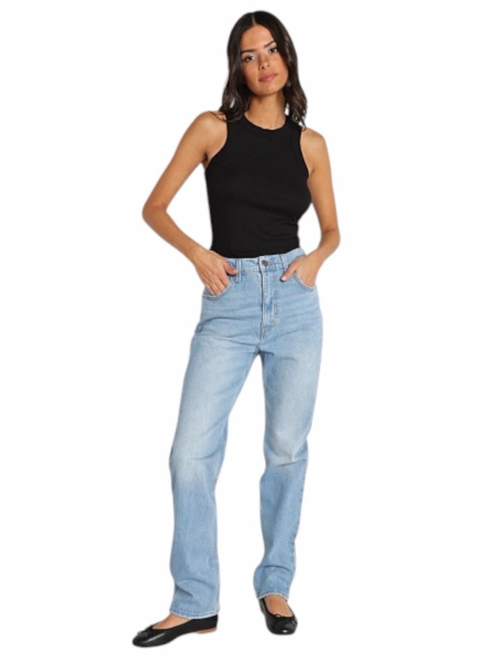 Levi's Premium 70s High Slim Straight Jeans Light Wash Size 24
